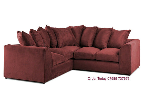 Plush Symmetrical Corner Collection Night Red