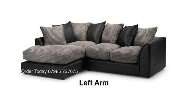 BYRON L SHAPE CORNER BLACK / GREY