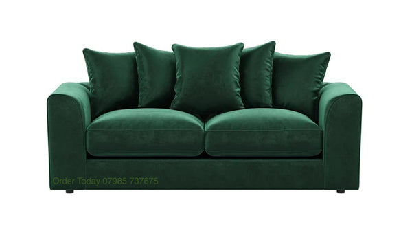 Plush Velvet Fabric Sofa Collection Royal Green