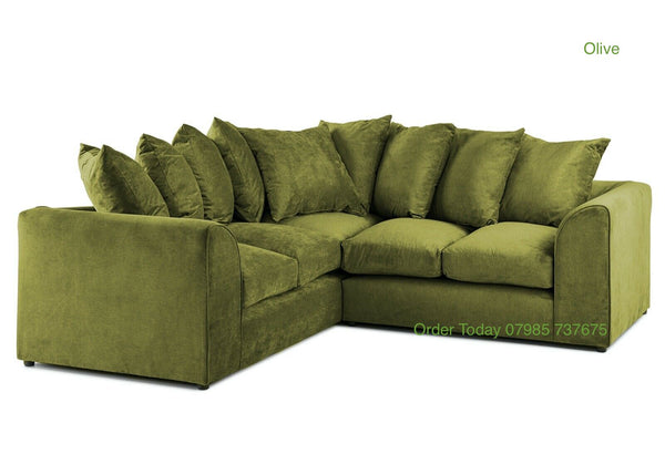 Plush Symmetrical Corner Collection Olive