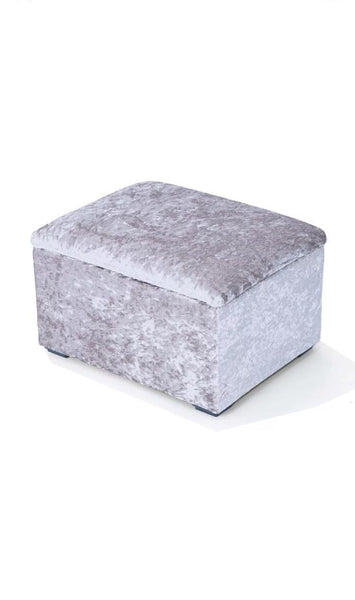 Michigan Silver Crushed Velvet Corner Sofa or 3 & 2 Seater Sofa