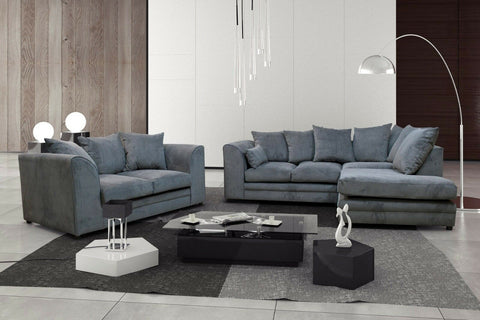 Plush Fabric Sofa Collection Grey.