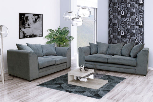 Plush Fabric Sofa Collection Grey.