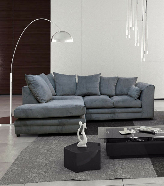 Plush Fabric Sofa Collection Grey.