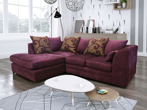 Chenille Sofa Collection Purple