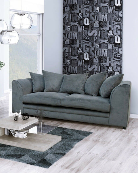 Plush Fabric Sofa Collection Grey.
