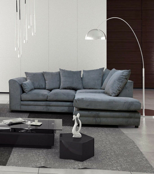 Plush Fabric Sofa Collection Grey.